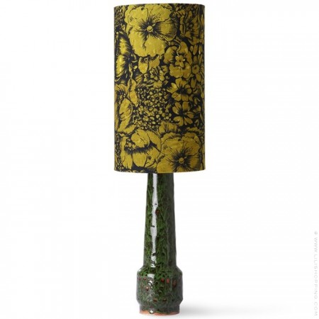 Doris table lamp with a floral shade
