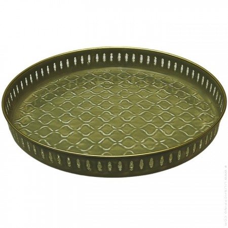 Olive enamelled Riviera tray
