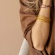 Kumali thin light gold bracelet