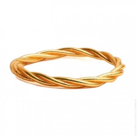 Kumali twist light gold bracelet