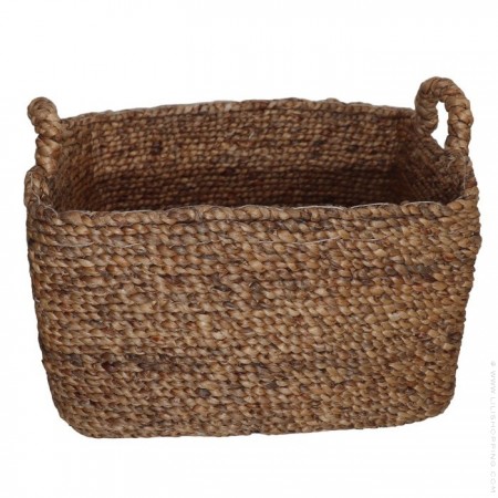 H32 water hyacinth basket with handles