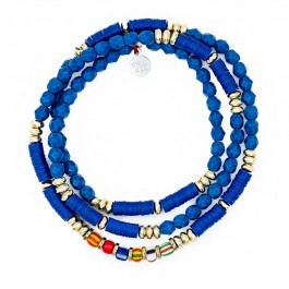 3 turn Loulou cobalt bracelet