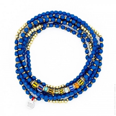 6 turn Yves majorelle blue bracelet