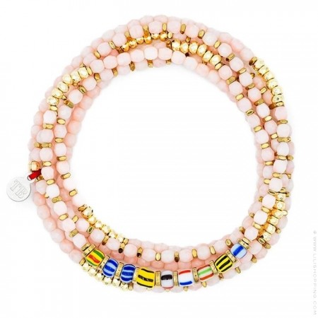 6 turn Yves marshmallow rose bracelet