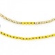 Bracelet 6 tours Caroline jaune neon