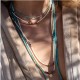 Collier Andy ras du cou turquoise