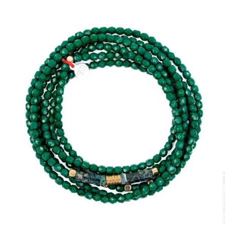 Bracelet 6 tours Nadège turquoise persian