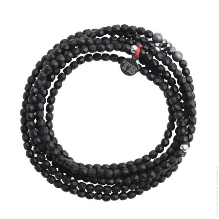 6 turn Vero black rock bracelet
