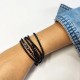 6 turn Vero black rock bracelet