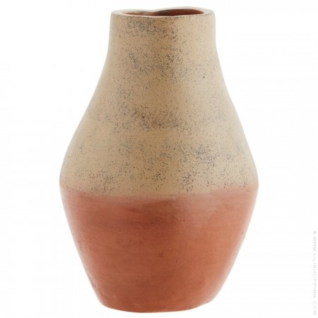 Terracotta and taupe vase