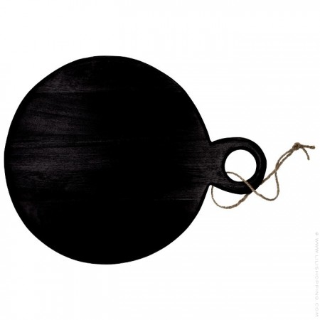 Planche de service noire ronde 35 cm