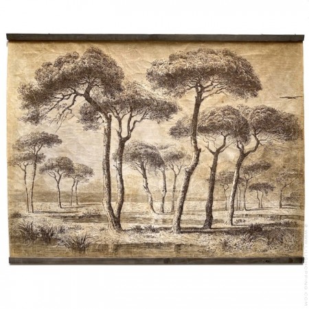 Seaside pine forest wall decor