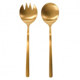 Set of 2 Golden salad server