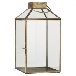 Lanterne en laiton vieilli H 30,5 cm