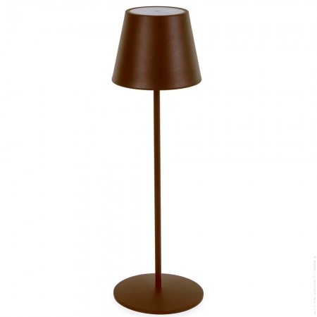 Lampe de table LED sans fil rechargeable Fogo marron