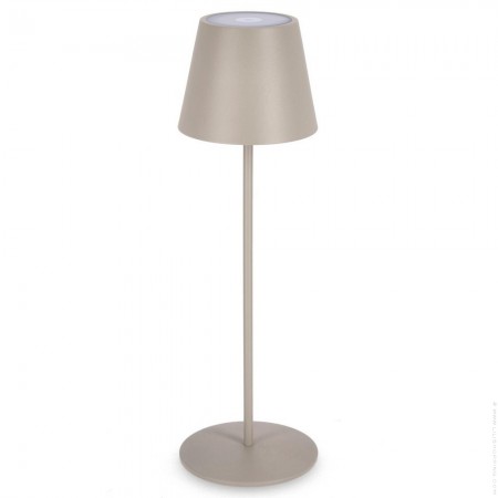 Lampe de table LED sans fil rechargeable Fogo taupe