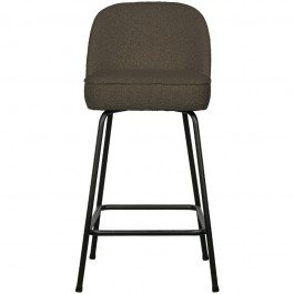 Tabouret de bar Vogue bouclé vert chaud