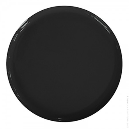 Black 35 cm enamelled round tray