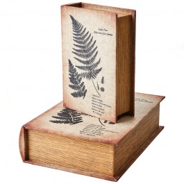 Livre boite à secrets fougères 27 cm