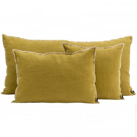 Chennai olive square cushion with inner