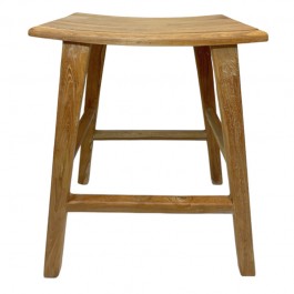 Tabouret de bar 65 cm en teck recyclé