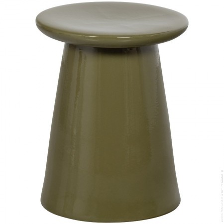 Ceramic green Button side table