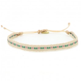 Bracelet Argentinas beige vert rose