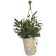 Woven palm leaf basket basket