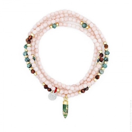 4 turn Totem turquoise bracelet