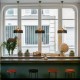 Pendant lamp Parasol 30 cm golden fringes