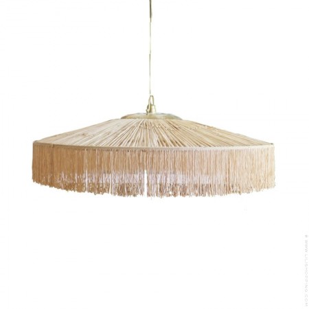 Suspension Parasol 30 cm franges dorées