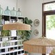 Suspension Parasol 30 cm franges dorées