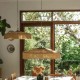 Suspension Parasol 30 cm franges dorées