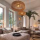 Pendant lamp Parasol 70 cm golden fringes