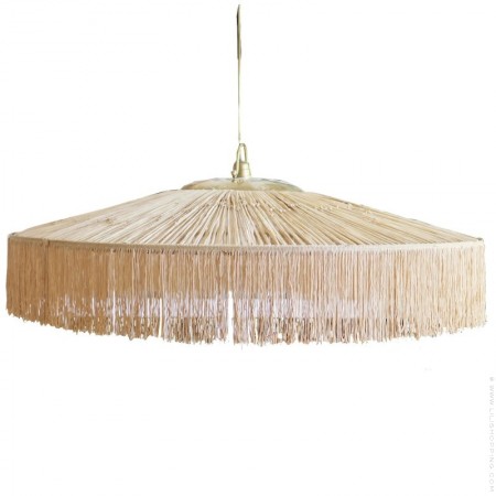Suspension Parasol 70 cm franges dorées