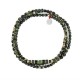 Bracelet 3 tours new cross gold vert marbré