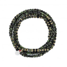 Bracelet 6 tours Crocodile jaspe kambala