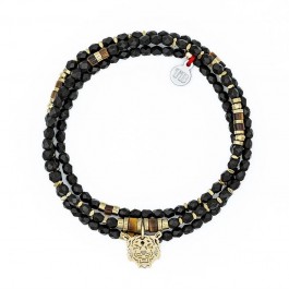 Bracelet 3 tours Rocky brun