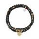 Bracelet 3 tours Rocky brun