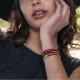 Bracelet 6 tours Caroline jaune neon