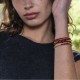 Bracelet 6 tours Caroline jaune neon