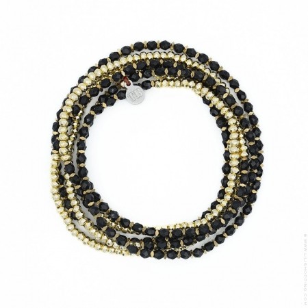 6 turn Caroline neon yellow bracelet