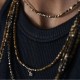 3 turn Andy gold black bracelet