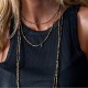 3 turn Andy gold black bracelet