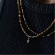 3 turn Andy gold black bracelet