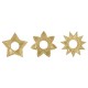 Golden star candle ring (set of 3)