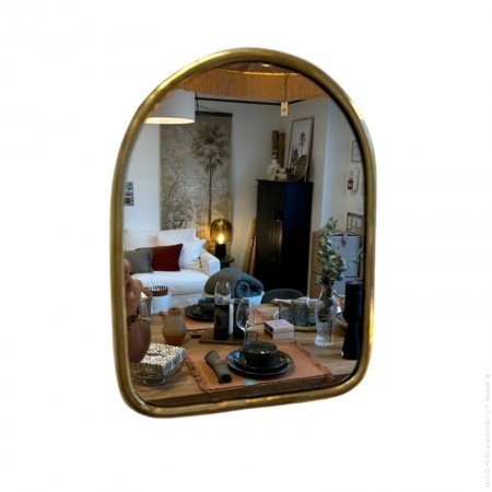 Miroir laiton porte M 25 cm