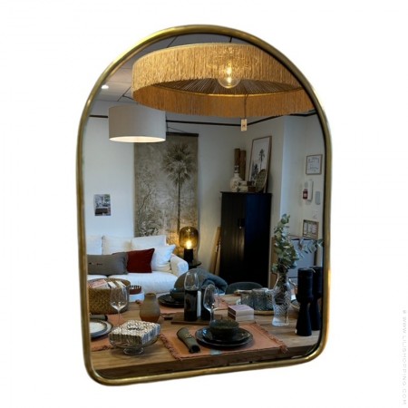 32 cm door brass mirror