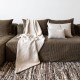 Coussin Espresso en coton flammé