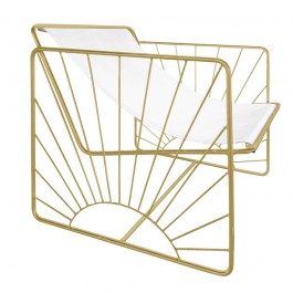 Armchair Eldorado golden natural canvas 